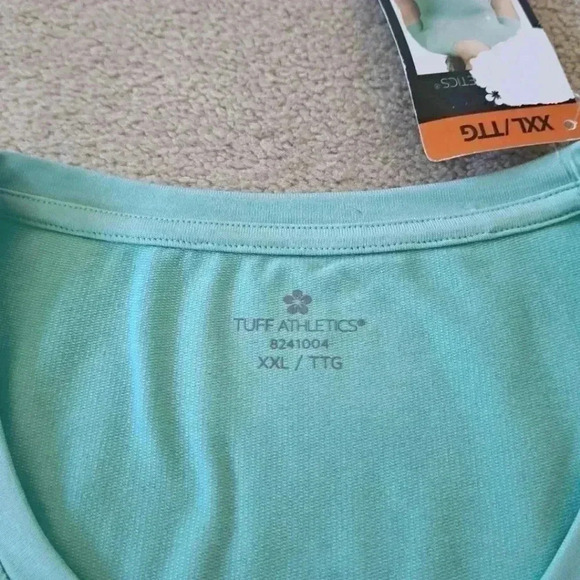 ❤️ New! Tuff Athletics Active Top XXL Soft Green Seamless Stretch T-shirt - Picture 8 of 12
